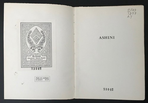 Ashini, Yves Thériault. Édition de 1960 (2ième tirage de 1961) - Picture 3 of 9