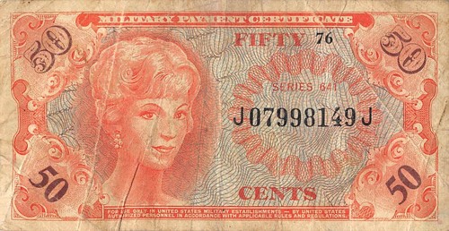 USA / MPC  50  Cents  1964  Series  641  Plate # 76  Circulated Banknote III - Picture 1 of 2