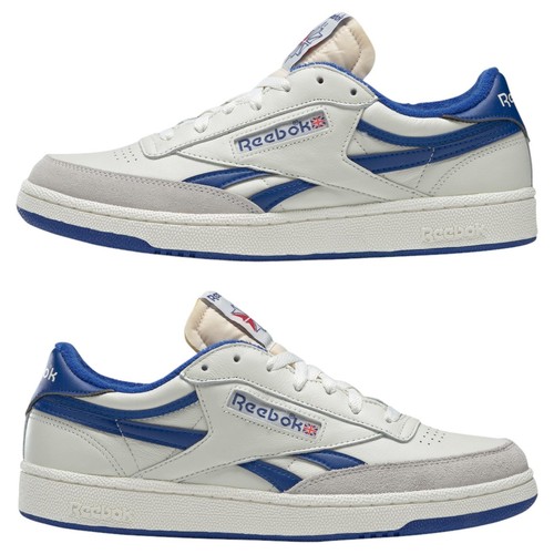 REEBOK MENS CLUB C REVENGE TRAINERS SHOES SNEAKERS CHALK WHITE BLUE RETRO NEW OG - Picture 3 of 10