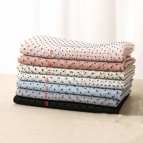 Tessuto Pizzo Floccato Pois Organza Maglia Tessuto Fai da Te Larghezza 59" Venduto da Giardino - Foto 3 di 17