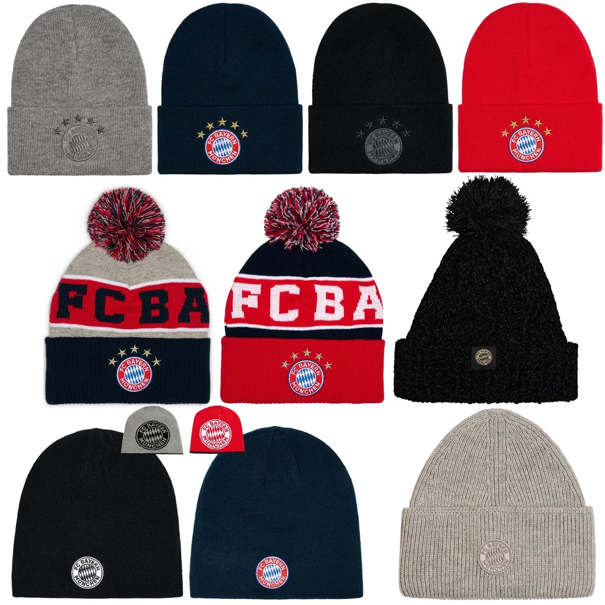 FC Bayern München Beanie Mütze - Autumn Collection Rot, Unisex