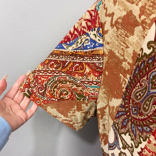 Ralph Lauren Dress Size 2X Paisley Faux Wrap Boho Southwestern Artsy Jersey Knit - Picture 8 of 8