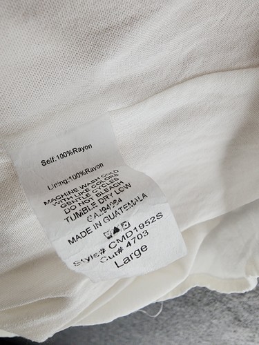 Hello Mia Dress Womens Large Sleeveless Ivory Gauzy - Picture 4 of 6