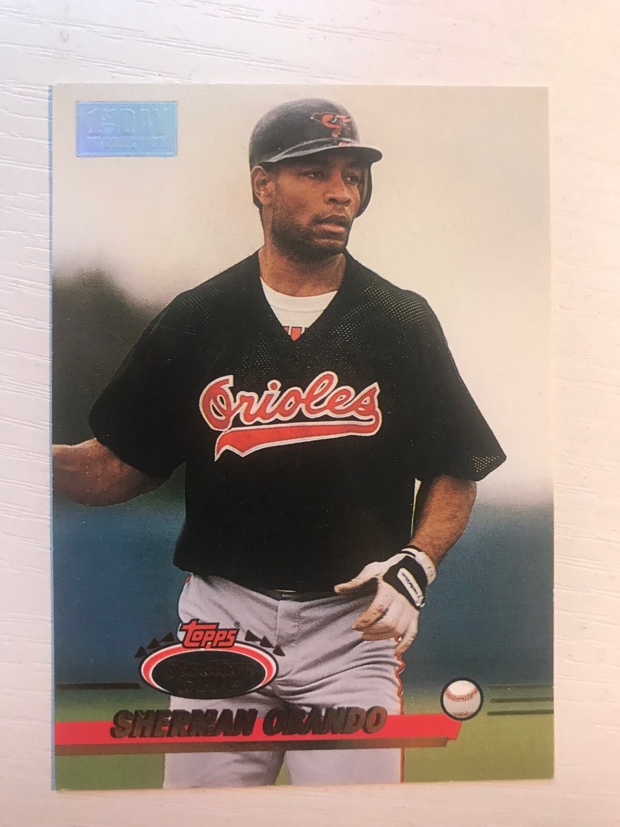 TOPPS STADIUM CLUB ＆ BOWMAN 1993 Stadium Club First 1st Day Issue Sherman Obando Orioles 715