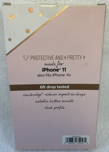 Fellowes Protective And Pretty iPhone 11/XR 6ft Drop Tested Case NEW - Picture 2 of 2