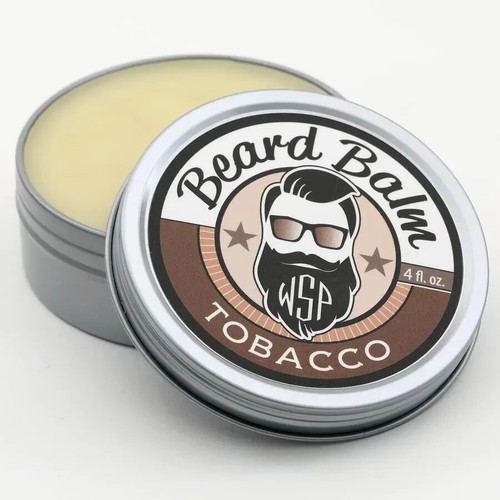 BEARD BALM 4 OZ (TOBACCO) LEAVE IN CONDITIONER NATURAL & VEGETARIAN - Picture 1 of 2