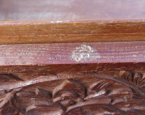 Antique Large Indonesian/Java Carved Hardwood Box - Peacock/Serpents/Birds 43x33 - Picture 18 of 23