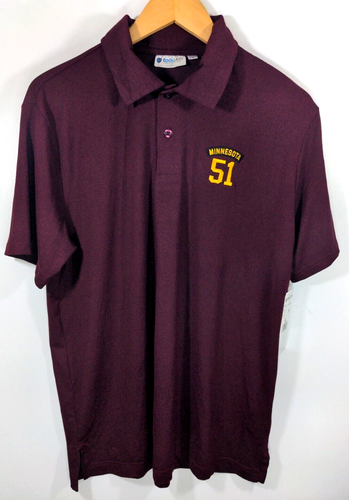 UNIVERSITY OF MINNESOTA Polo Shirt Mens Size L Maroon U of M UMN - 第 6/7 張圖片
