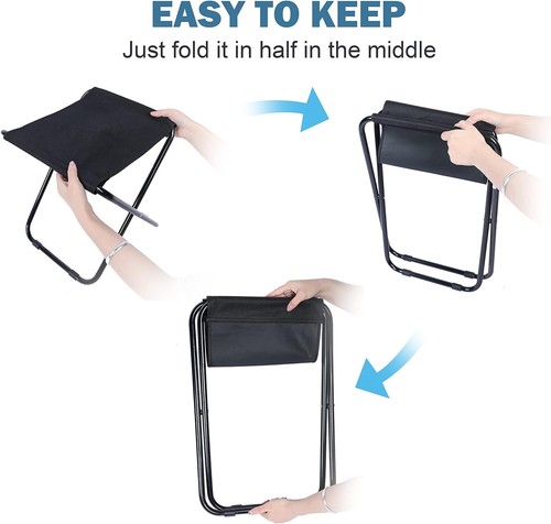 YSSOA Folding Camping Chairs Stool Folding Foot Rest f.Lightweight Compact Chair - Bild 6 von 11