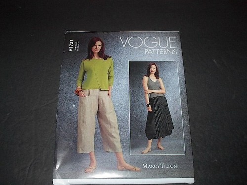 Vogue Pattern 1731 Marcy Tilton Designer Very Loose-Fitting Skirt/Pants 6~12 Unc