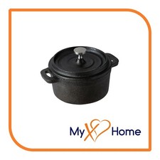 8 oz. Pre-Seasoned Mini Cast Iron Pot with Cover 1 Pot by MyXOHome