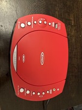 Jensen JCR-322R Modern Home Tabletop Stereo Clock Digital AM/FM Radio CD Player
