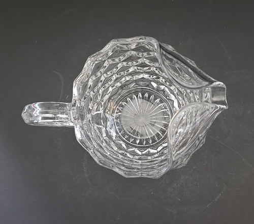 Jarra de agua Fostoria American con labios de hielo transparente 48 oz. cubo cubista - Imagen 7 de 9