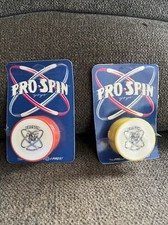 2 Vintage 1980s Pro Spin Yoyo Stinger Yellow White Orange Duncan Sales  Promo