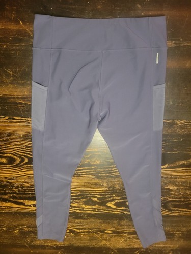 Mondetta Women's Leggings Size XL Yoga Pants Blue Mesh Trim Spandex Side Pockets - Picture 2 of 10