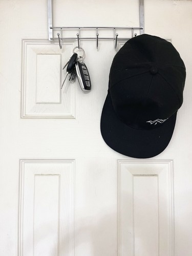 2x Small Over Door Coat Hook Hanger Rack Chrome For Bedroom,Hats,Clothes 5 Hooks - Picture 3 of 3