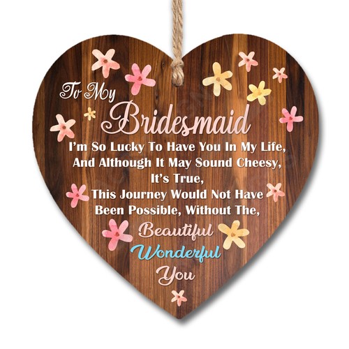 Wooden Heart Plaque Wall Sign gifts for friends Wedding Mum keepsake HM0016 - Picture 47 of 62