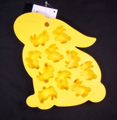 Bunny rabbits silicone mold ice cubes candy chocolate Yellow Easter