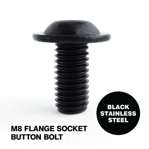 M4 M5 M6 M8 A2 BLACK STAINLESS HEX SOCKET FLANGED BUTTON HEAD ALLEN BOLT SCREWS - Picture 15 of 15