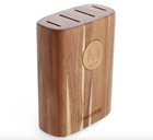 Mauviel 1830 Copper Acacia Wood Knife Block – 4 Slot Storage Block for Knife Set