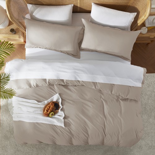 3 PC Ultra Soft Double Brushed Microfiber Bedding Duvet Cover with Pillow Shams - Picture 54 of 109