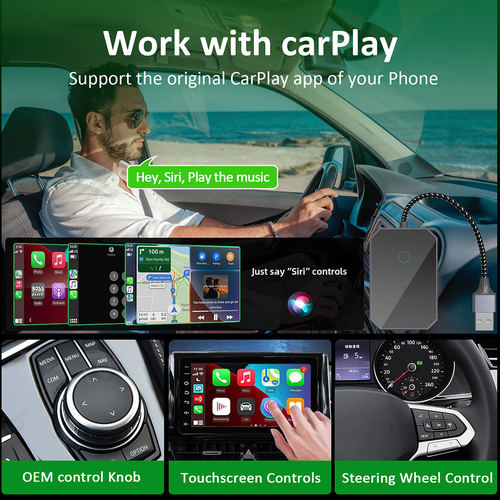 Adaptador inalámbrico CarPlay Dongle USB para Apple iOS 10+ reproductor de navegación automática para automóvil - Imagen 8 de 14