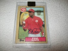 2017 TOPPS ARCHIVES 1987 TOPPS ERIC DAVIS SIGNED AUTO #D/63 CINCINNATI REDS
