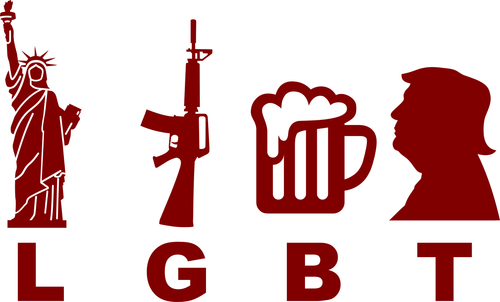 LGBT sticker decal funny Liberty Guns Beer Trump President - Foto 4 di 26