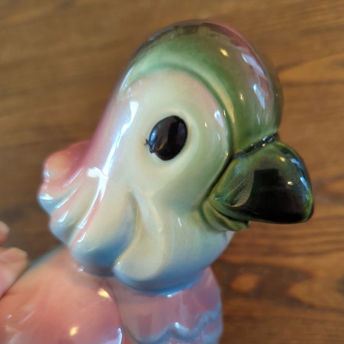 Vintage NOS Regal USA Pottery 313 Parrot Pulling Cart Panter Large Size Bird - Picture 4 of 9