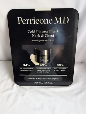 NEW Perricone MD Cold Plasma Plus+ Neck & Chest Broad Spectrum SPF 25 Exp 2026
