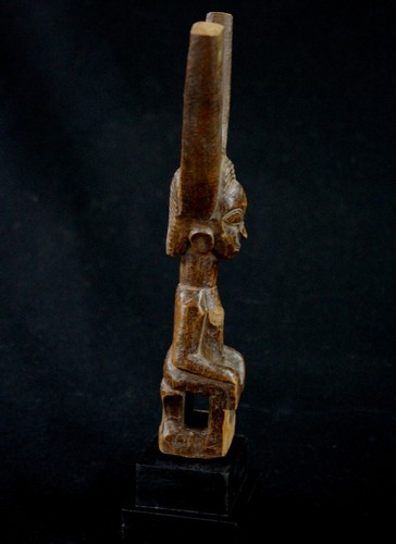 Art Africain African - Lance Pierre Fronde Baoulé Baule Akan Socle - 18,5 Cms - Photo 3 sur 10