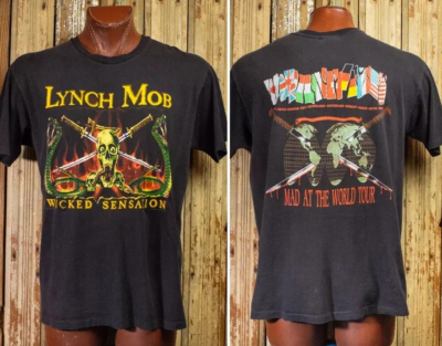 #ad Lynch Mob Mad At The World Tour Concert T Shirt Full Size S 5XL $33.24
