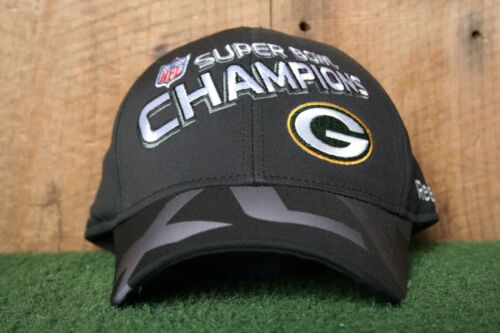 REEBOK Super Bowl XLV Champion Green Bay Packers Fitmax70 Stretch Fit Fitted Hat - Picture 1 of 9