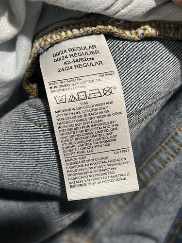 Gap Girlfriend Medium Charlot Dark Indigo Blue Denim Jeans Size 00/24 - Picture 7 of 7