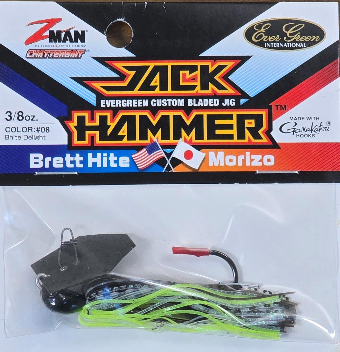 (Ct of 2) Z-Man Evergreen Chatterbait Jack Hammer 3/8 oz Evergreen Custom Blade! - Image 2