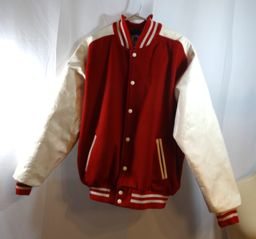 Giacca Bomber Vintage AQHYA (American Quarter Horse) Lana e Vinile Uomo-XL - Foto 6 di 6