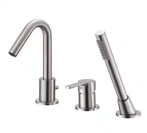 Sumerain Roman Tub Faucet w/ Hand Shower Sprayer in Brushed Nickel S2137NS NEW