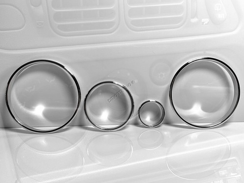 For Eagle Talon 1995-1999 Polished aluminium Chrome heater surrounds rings x4 - Imagen 3 de 5