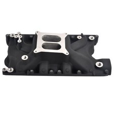 Intake Manifold Dual Plane Black For Sbf Small Block Ford Windsor V8 351w