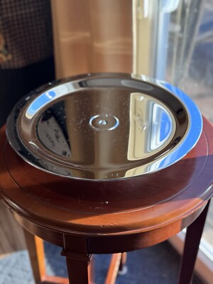 Vintage Kromex 16'' Stainless Steel Rotating Pedestal Cake Stand Plate Lazy Susan
