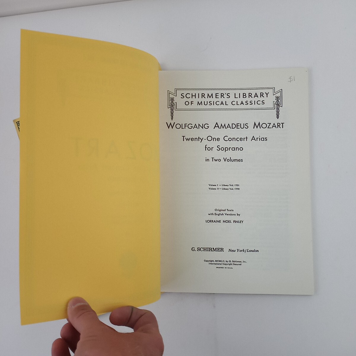 Mozart Twenty-One Concert Arias for Soprano in Two Volumes | eBay