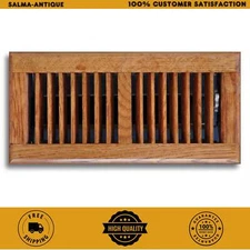 Solid Oak Cover 4 x10" Wood Floor Diffuser Register Vent HVAC True Air Kit Grate