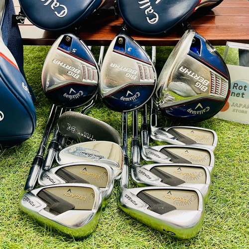 Callaway Fullset BigBertha 1w 3w 5w Legacy Iron 56789P 11Pcs Flex S/SR used - Picture 1 of 24