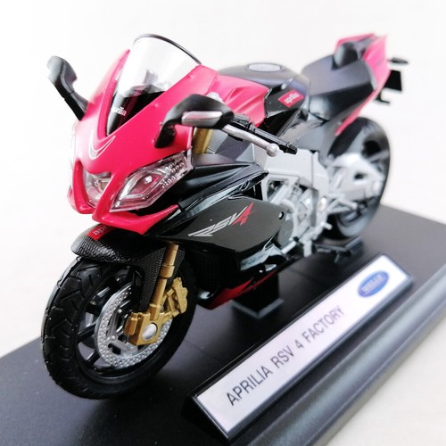 aprilia RSV4 FACTORY Motorcycle Die-cast Model Welly 1:18 Scale Toy Collection 1 - Picture 6 of 12
