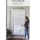 1" Cordless Room Darkening  Blinds Light Control Darkness 31X72   White