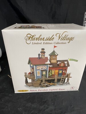 Celebrations Harborside Village Deluxe Lighted House Old Nautical