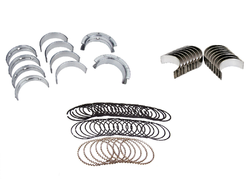 KIT DE BLOQUE Chevy 350 1969-79 anillos de pistones planos cojinetes bomba de aceite premium - Imagen 4 de 5