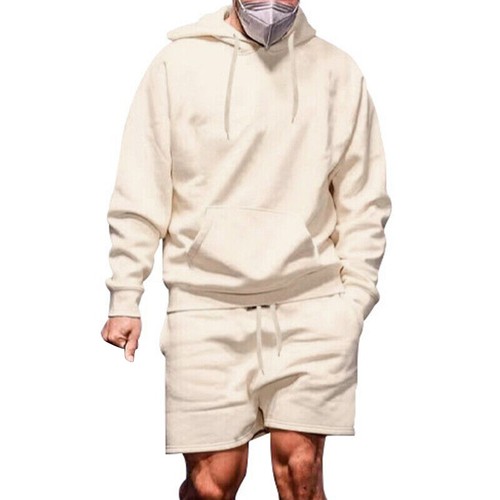 Hot Men's Oversized Hoodie Shorts Sets Casual Solid Track Suit Loose Fit Outfit - Picture 36 of 36
