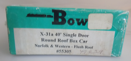 HO Trains Bowser X-31a 40' Norfolk & Western Round Roof Box Car Kit #55305 - Picture 2 of 2