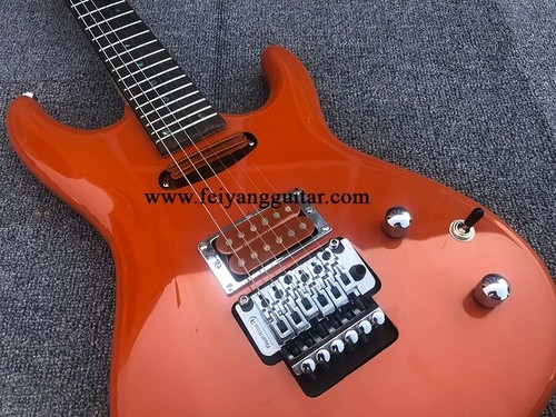 Chitarra elettrica Factory Direct 6 corde hardware cromato FR Bridge vernice arancione - Foto 8 di 10